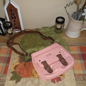 Jessica Simpson coral pink & brown strap